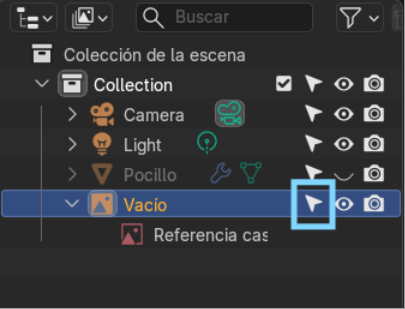 Aplicación de elemento seleccionable a objeto