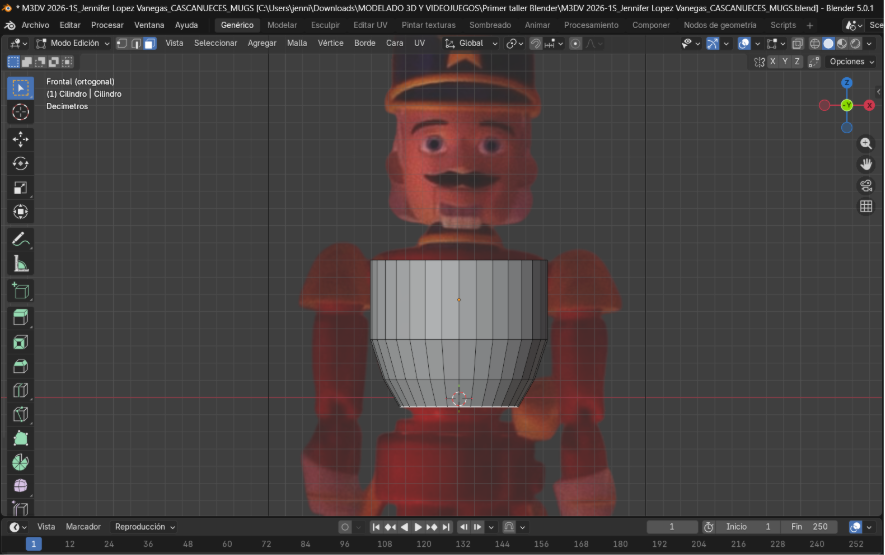 Extrusión y transformación del tronco del cascanueces