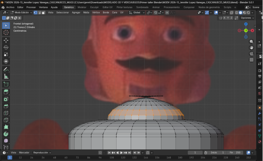 Selección de vértices a extruir
