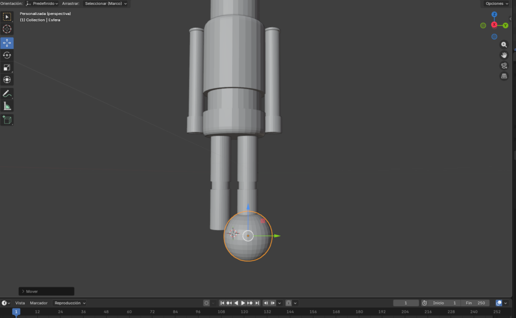 Figura 34. Ajuste de la esfera