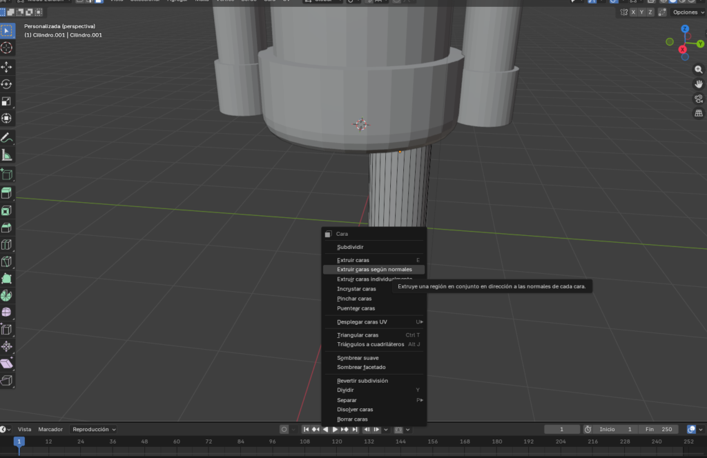 Figura 30. Selección de caras