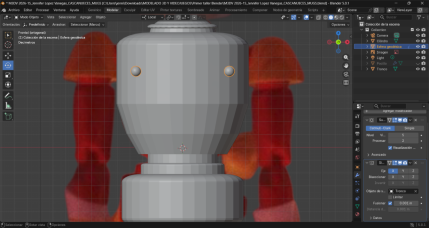 Aplicación de la simetría del botón de la ropa