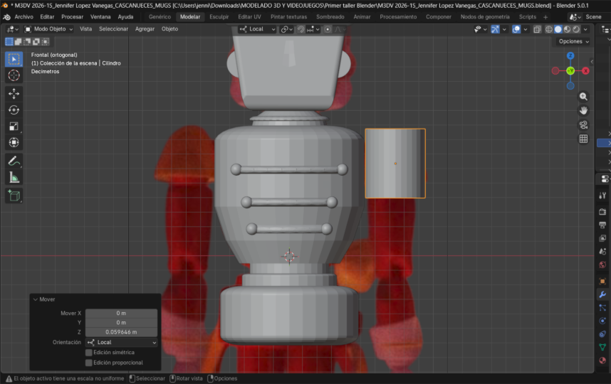 Inserción de primitiva: Cilindro (Brazo)