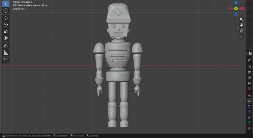 Resultado final del Modelado 3D del Cascanueces