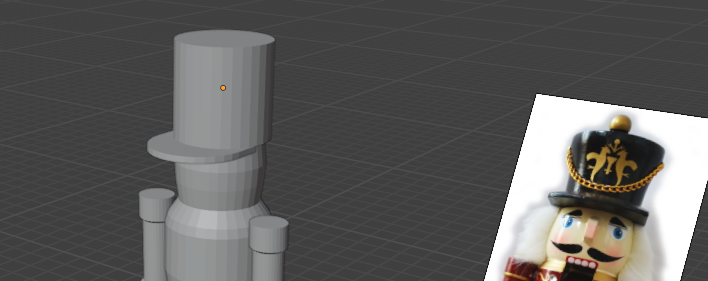 cómo modelar un Soldado Cascanueces en Blender