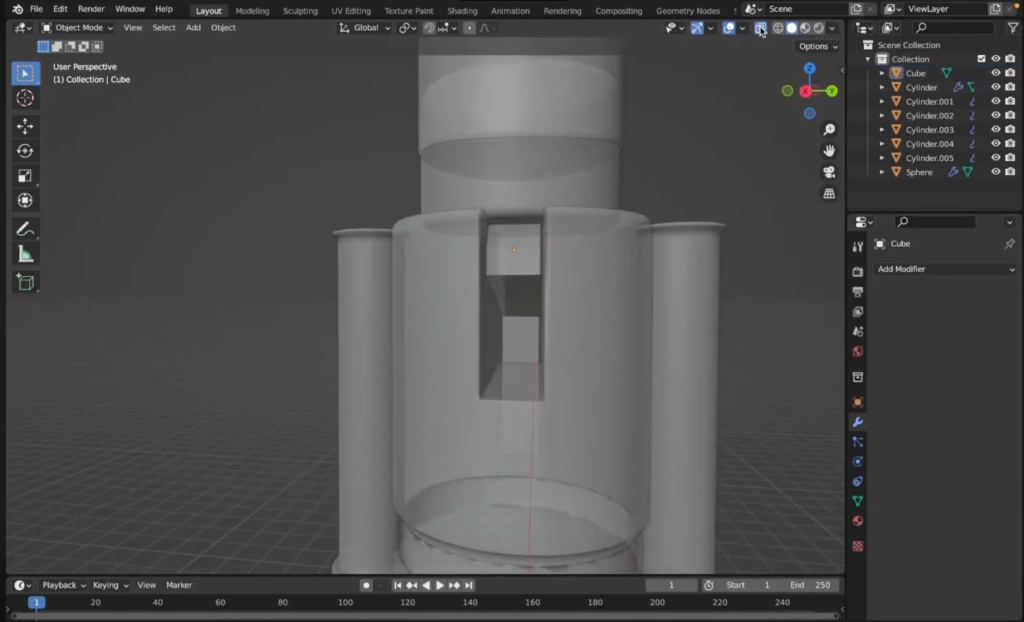 Figuras 6. Detalle del proceso de extrusión negativa para crear la cavidad de la boca en la cabeza.