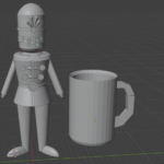 PRIMER MODELADO 3D EN BLENDER 5.0 MUGS Y CASCANUECES Modelo Cacanueces