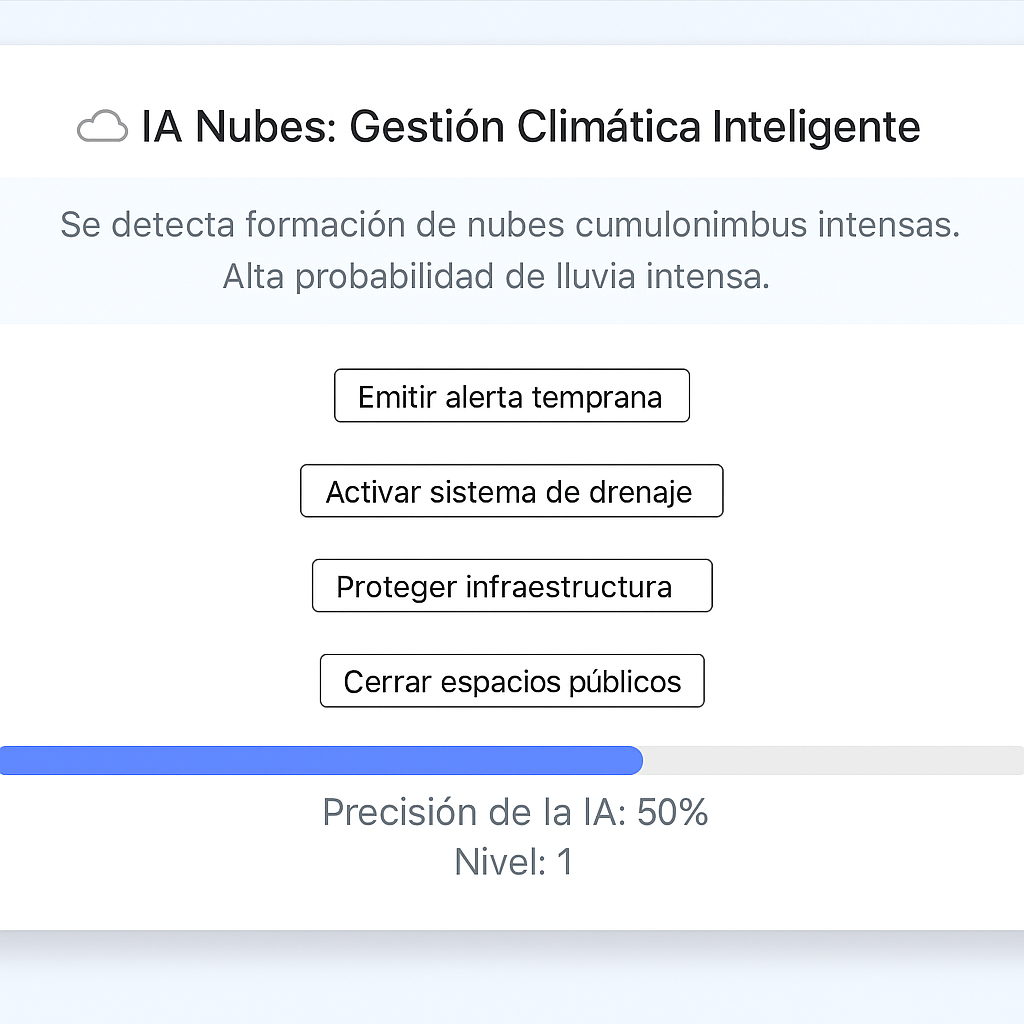 Infografía riesgos climáticos IA Nubes