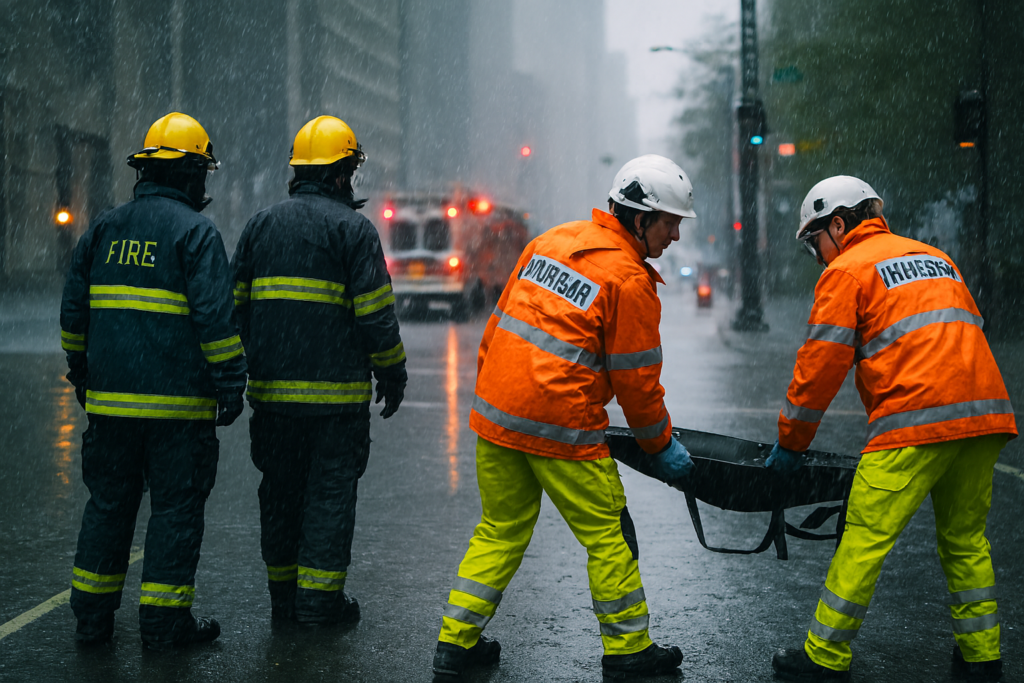Equipos de emergencia lluvia intensa
