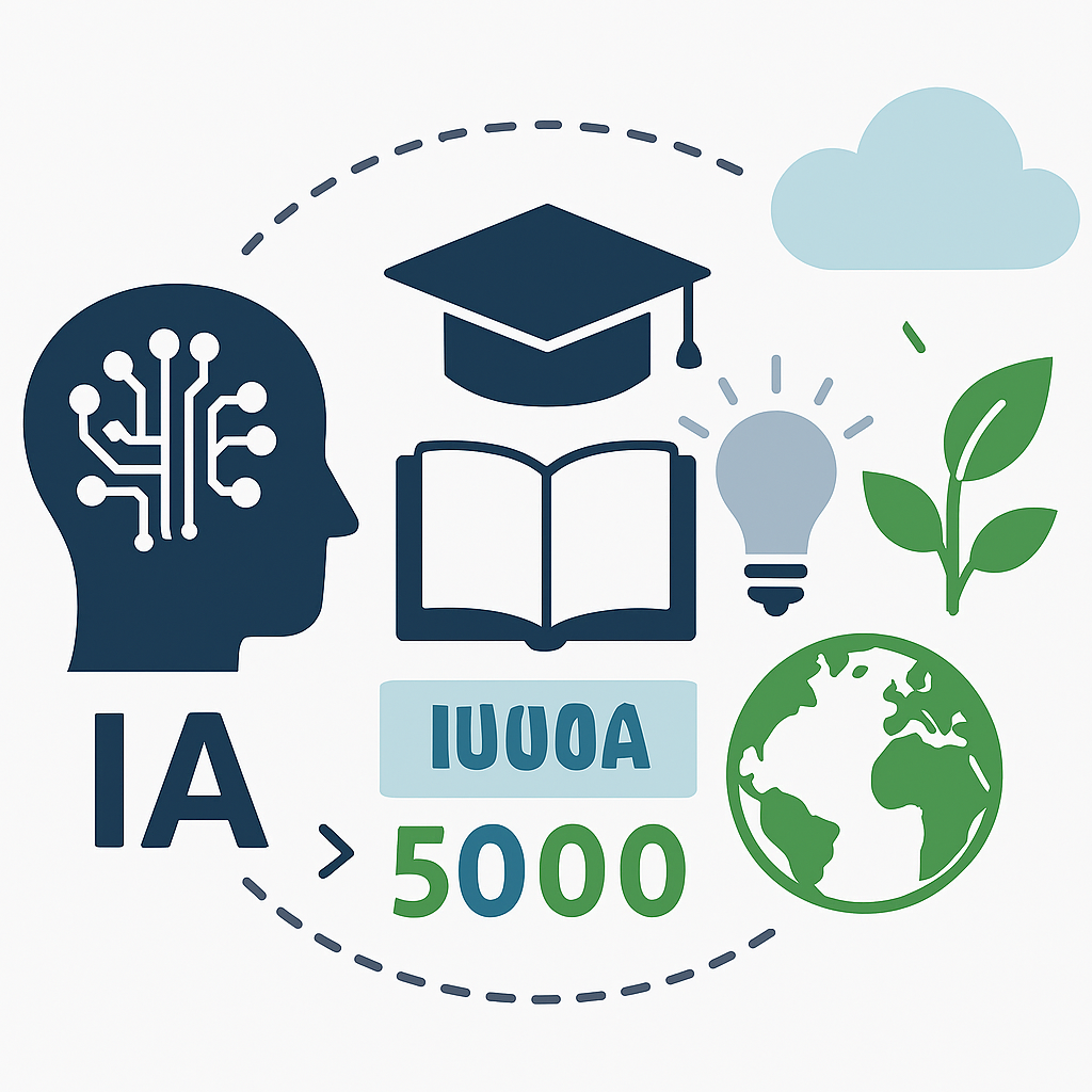 Gráfico IA educación medio ambiente Nubes