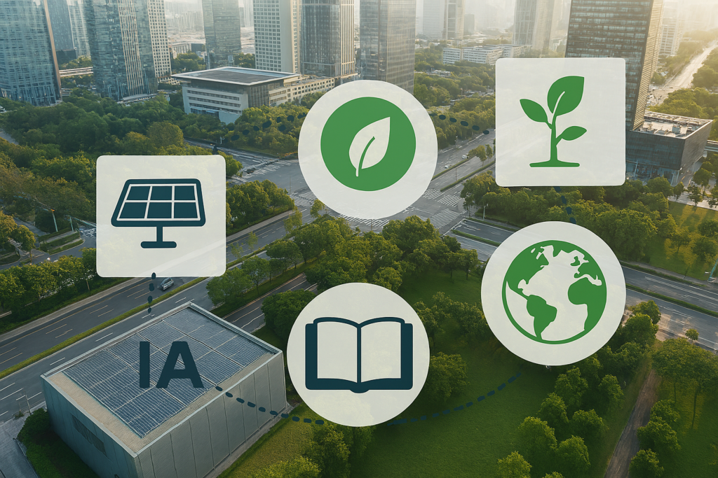 Gráfico IA educación medio ambiente Nubes