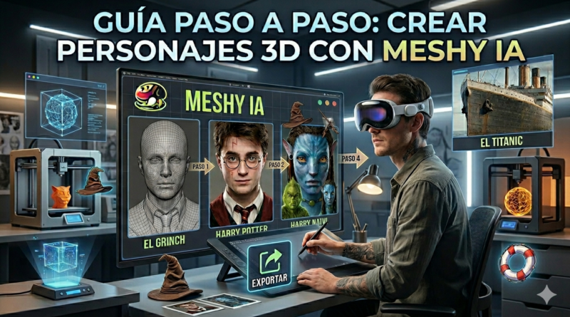 Modelado de personajes 3D con Meshy AI: Paso a paso Modelado de personajes 3D con Meshy AI: Paso a paso