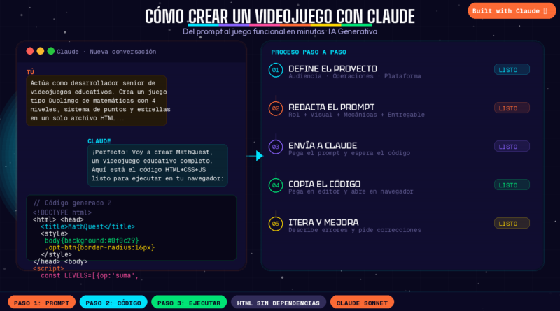 Imagen del paso a paso de como crear videojuego
