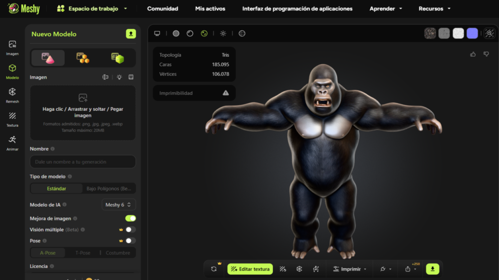 King Kong modelo 3D