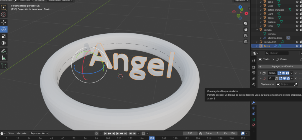 Figura 49. Trayectoria del texto