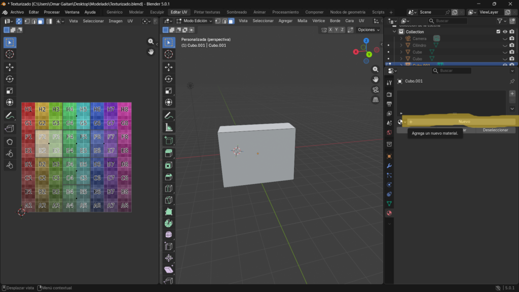 Agregando material de texturizado