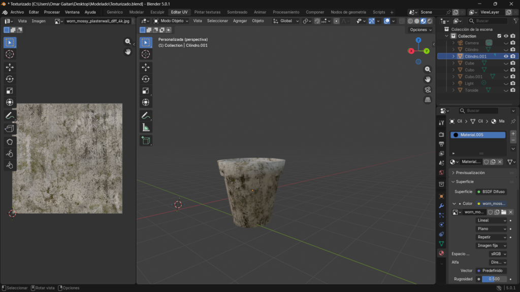 Texturizado de la maceta