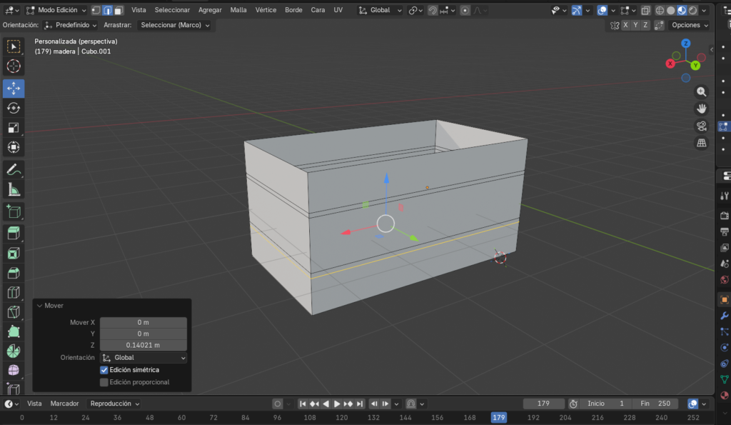 Figura 10. Modificación de cortes restantes