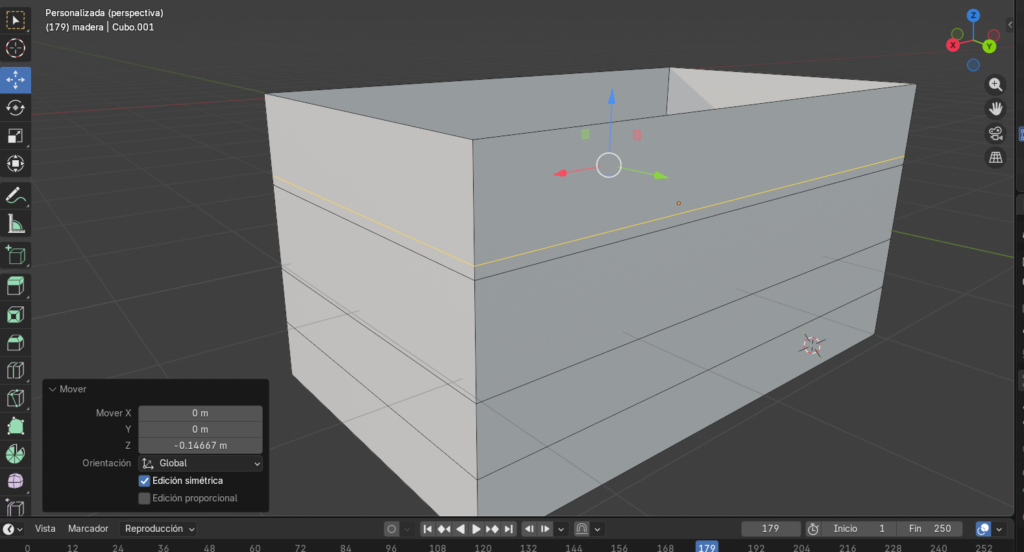 Figura 9. Modificación de cortes restantes