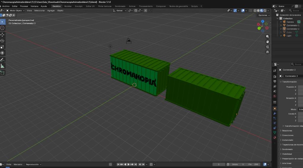 Muestra de modelos 3D en Blender con texturizado UV aplicado, incluyendo empaques de productos y accesorios decorativos
