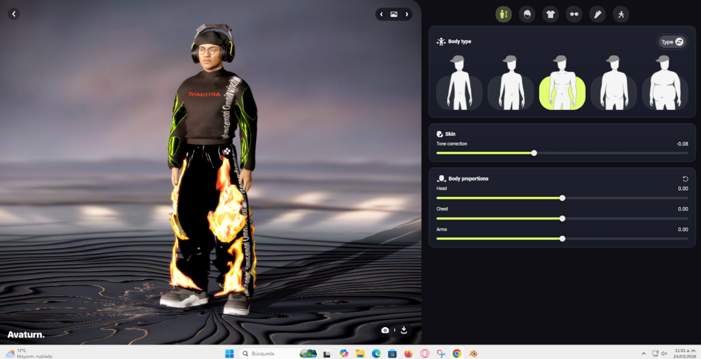 Configuración de un avatar 3D personalizado en la plataforma Avaturn a partir de una fotografía facial