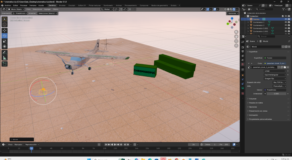 Organización de múltiples clips de animación en el Action Editor de Blender para gestionar los movimientos del personaje