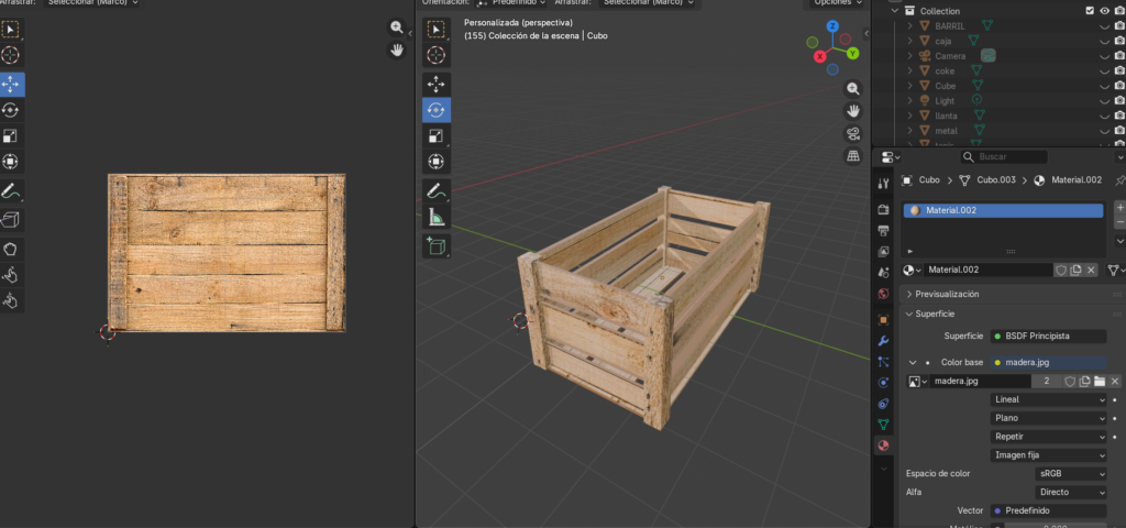 Figura 30. Aplicación de textura al modelado