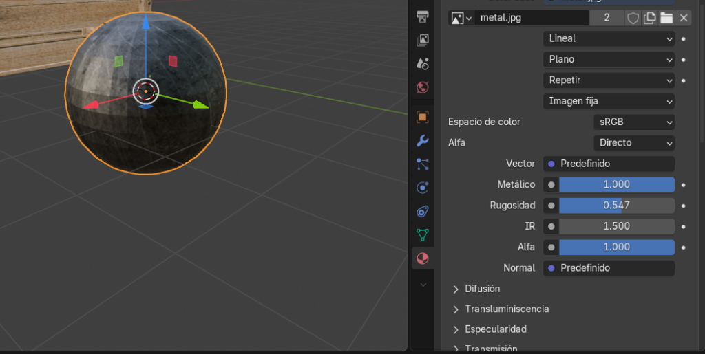 Figura 35. Edición de propiedades , para el modelado