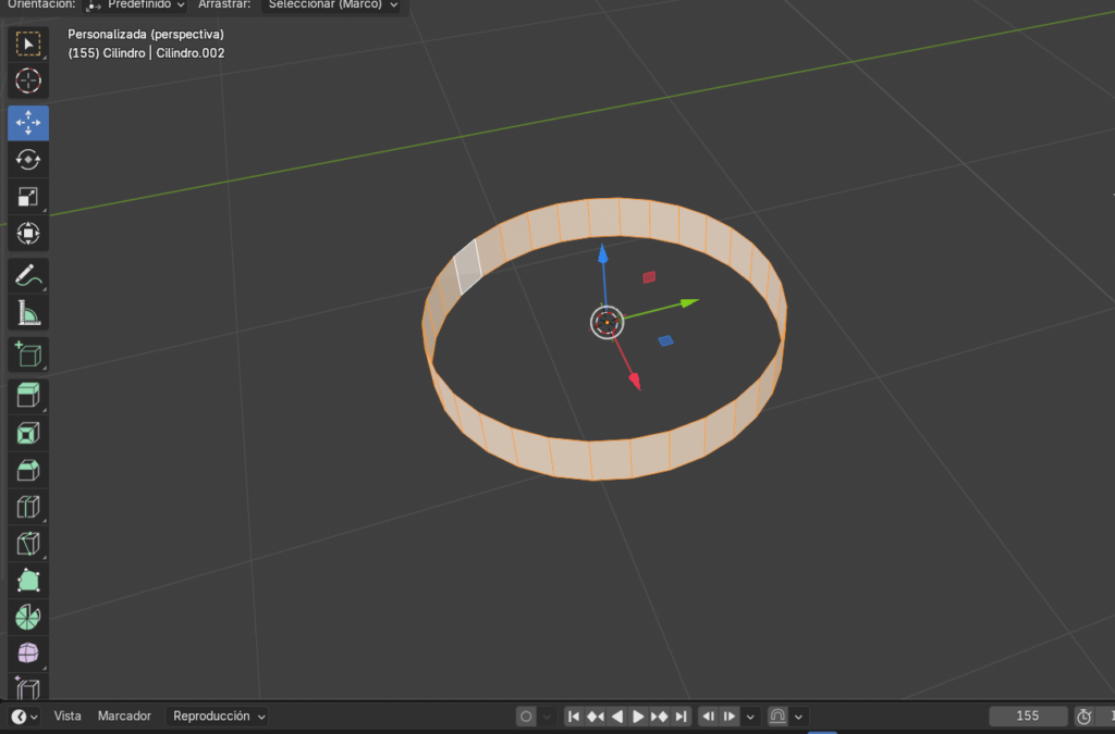Figura 39. Eliminación de cara inferior y superior del modelado