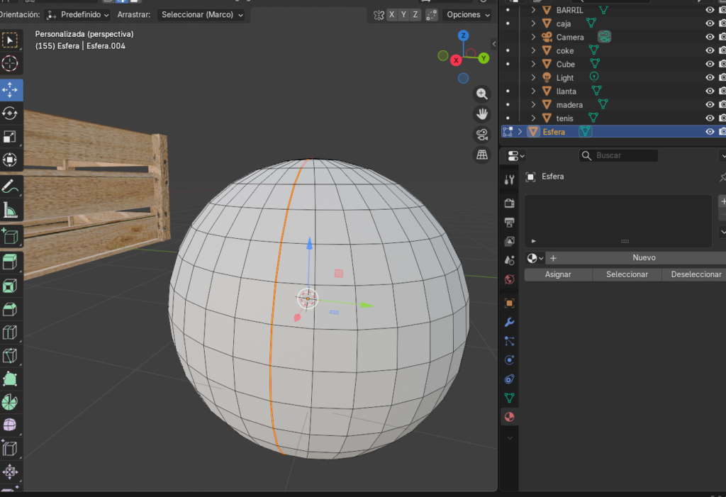 Figura 32. Creación de costura del modelado
