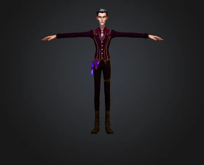 Silco personaje estilo Arcane generado con Meshy AI