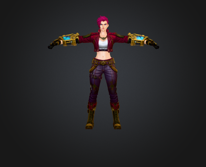 Vi personaje estilo Arcane generado con Meshy AI