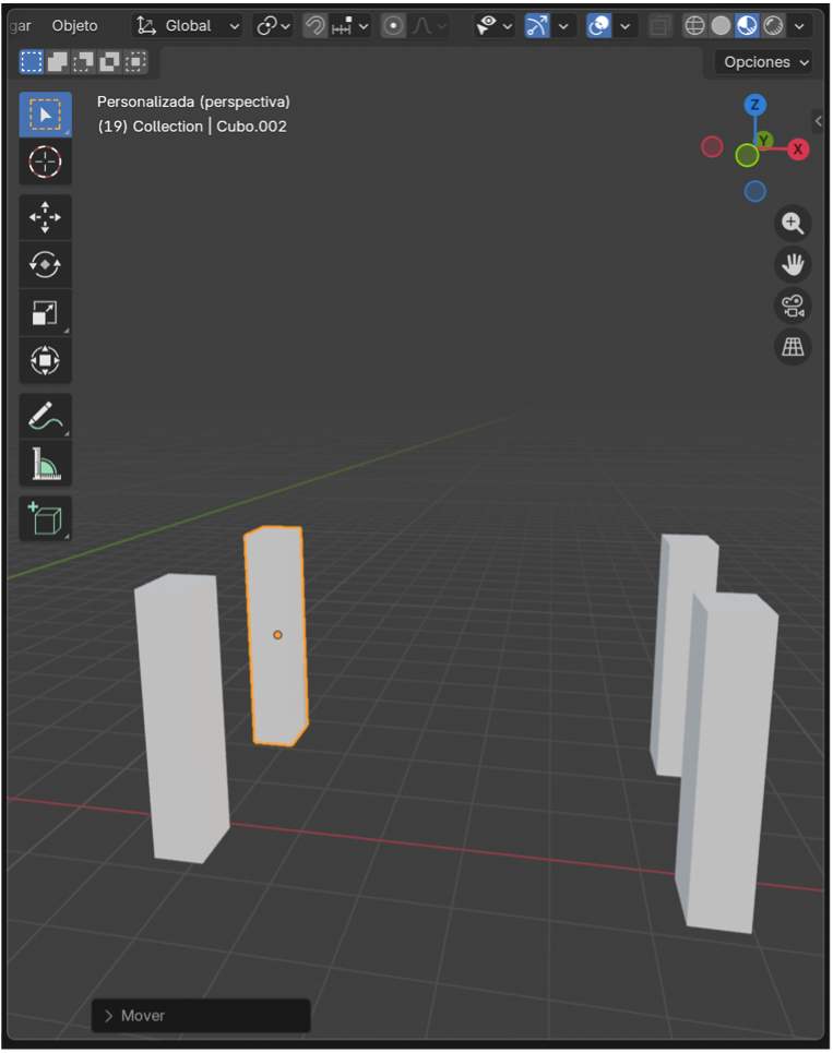 Cuatro patas duplicadas y posicionadas en las esquinas.