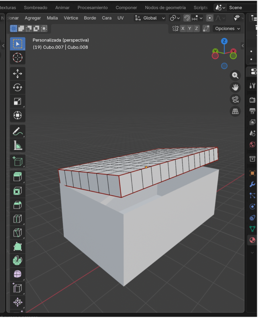 Costuras marcadas en la tapa para desplegado UV.