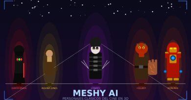 Meshy AI: Dando vida a los íconos del cine clásico en 3D.