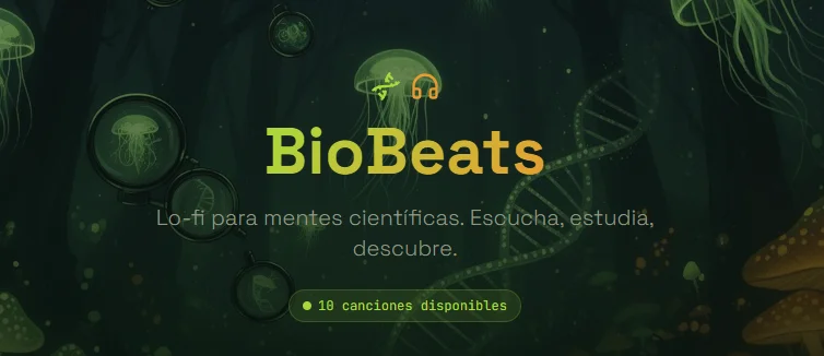 alt="vibe coding app BioBeats creada con IA"