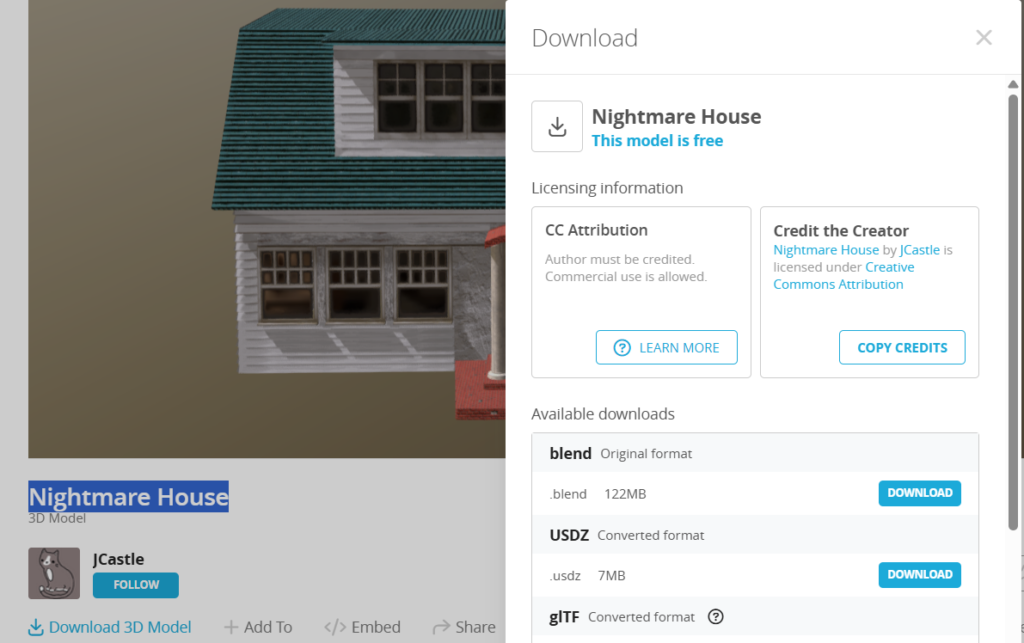 Descarga Sketchfab: Casa principal