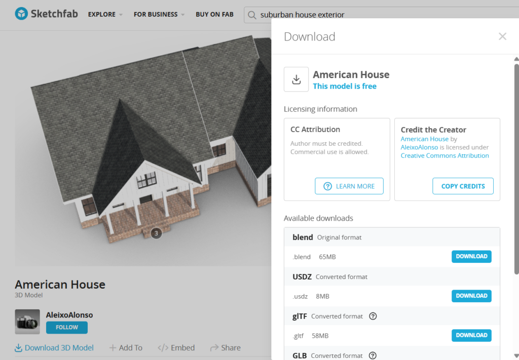 Descarga Sketchfab: Casa
