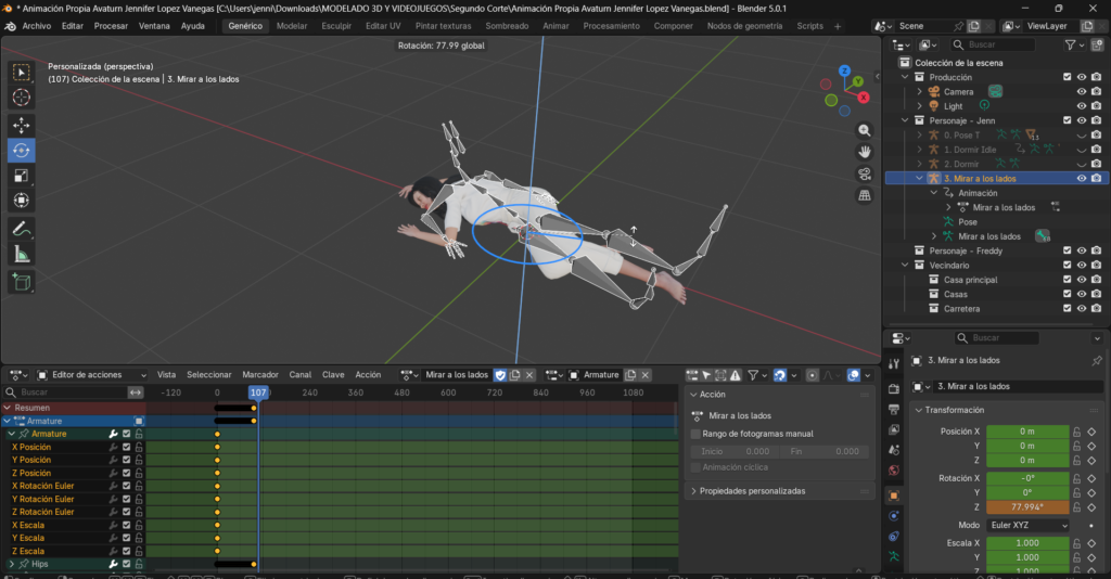 Procesos de transformación a la armadura de la animación