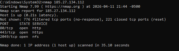 Escaneo Básico de puertos TCP utilizando Nmap