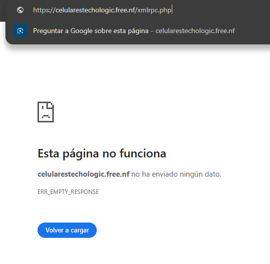 Error ERR_EMPTY_RESPONSE al acceder a xmlrpc.php
