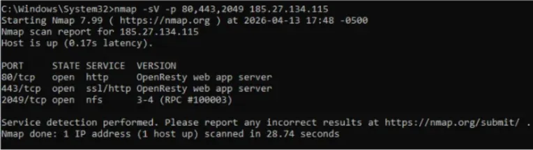 Escaneo de puertos con Nmap en pentesting web