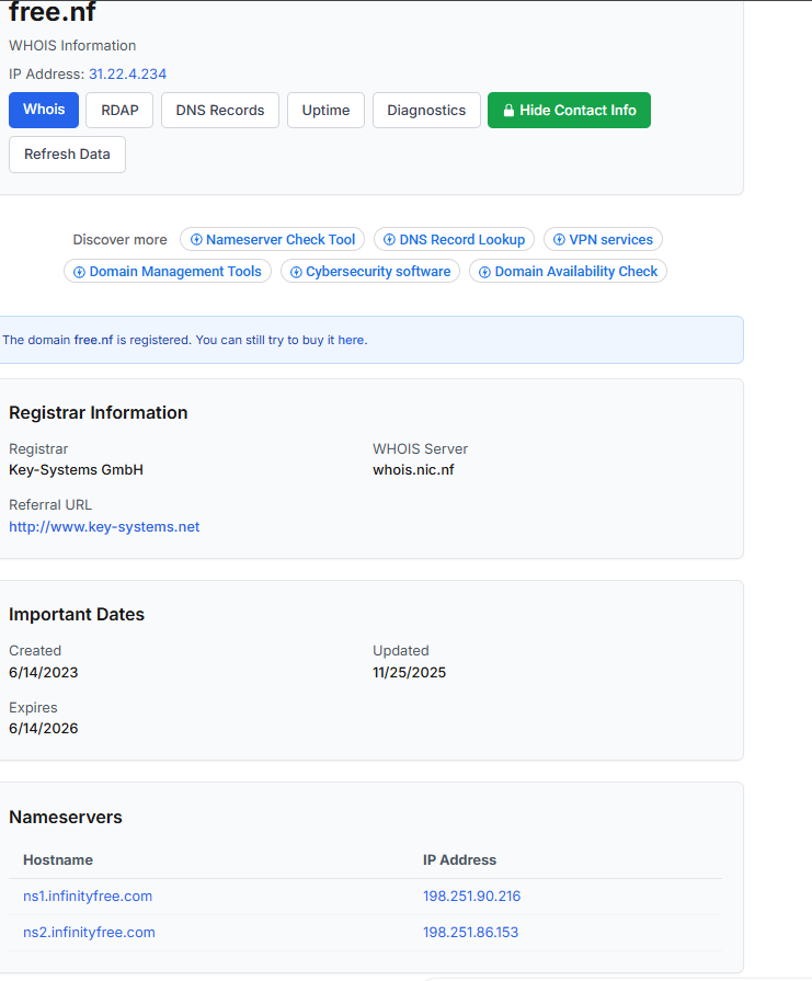Consulta Whois

