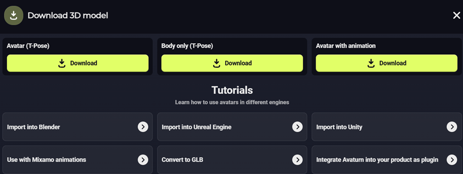 Creacion de personajes 3D en Avaturn y Blender
