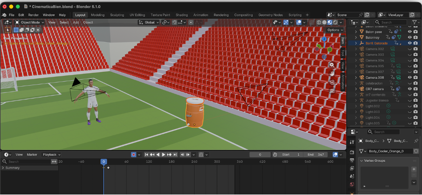 Dispensadores de Gatorade importados y duplicados en la escena