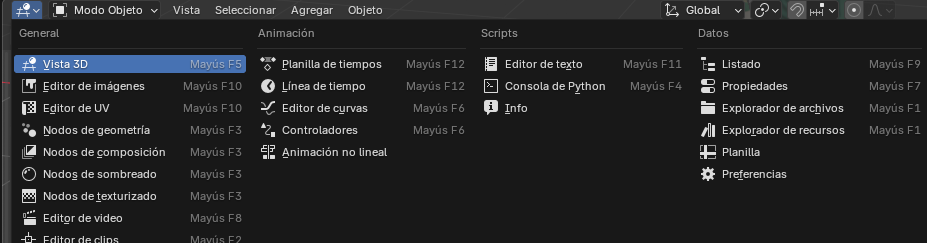 Vista de la línea de tiempo en Blender con múltiples pistas de animación sincronizadas para una secuencia cinematográfica natural