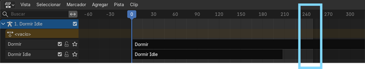 Creación de cinemática: Visualización del frame final de la cinemática general