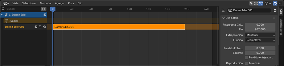 Creación de cinemática: Visualización de la animación en el NLA