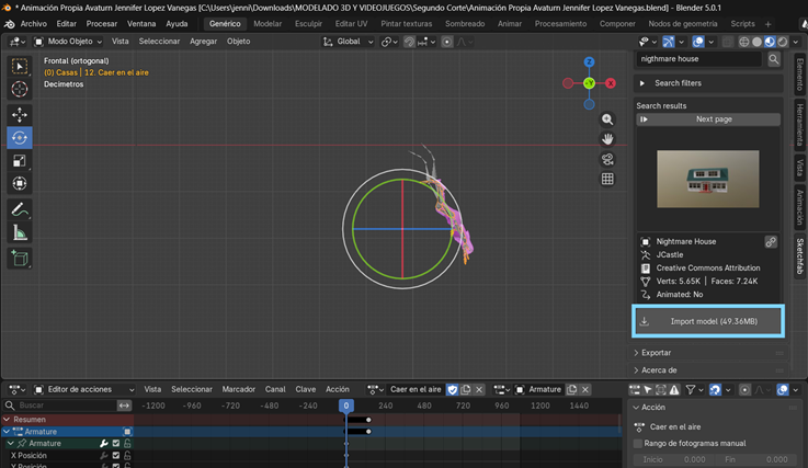 Creación de cinemática: Importe de modelos de Sketchfab a través del complemento