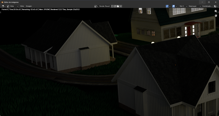 Creación de cinemática: Proceso final de renderizado de un solo frame